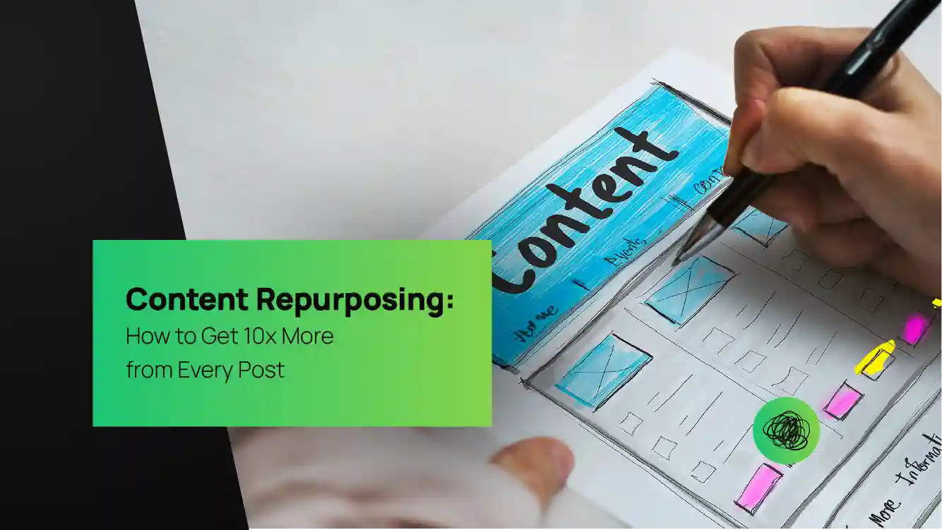 Person sketching a content layout with colored highlights on paper — symbolizing creative content repurposing, strategic marketing planning, and multi-platform storytelling by Thinkster, a digital marketing agency in India.