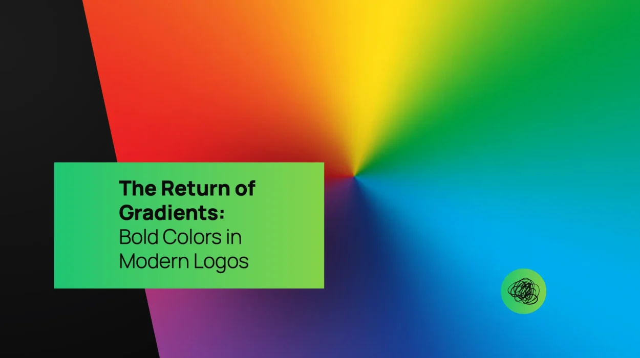 Vibrant gradient color spectrum representing the revival of bold hues and dynamic design trends in modern branding and logo creation.